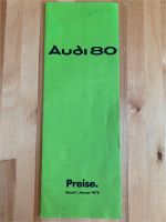 Original Preisliste Audi 80 1978 - 01.78 Nordrhein-Westfalen - Willich Vorschau