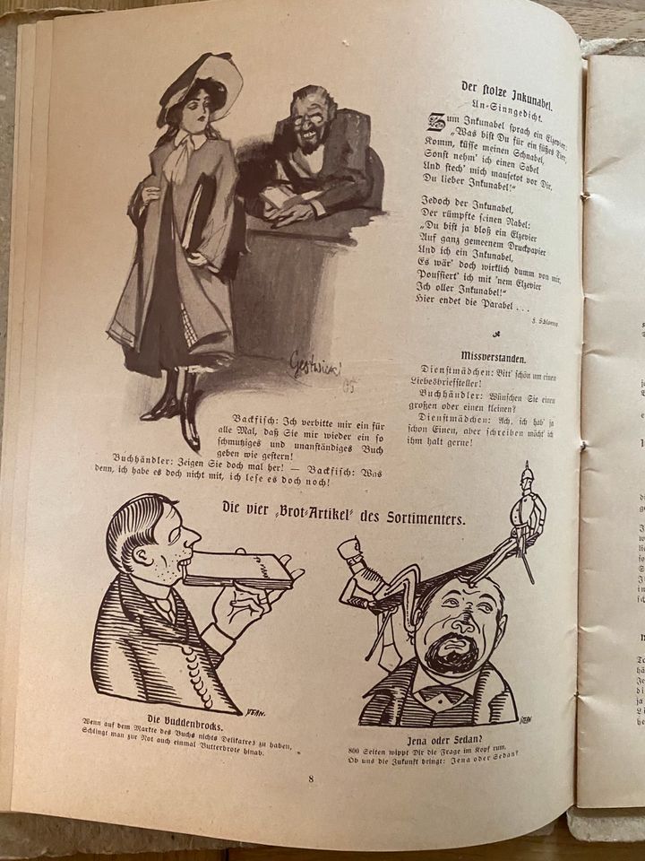 Blätter ( lustige) des dt. Buchhandels 1905 ANTIK in Marktoberdorf