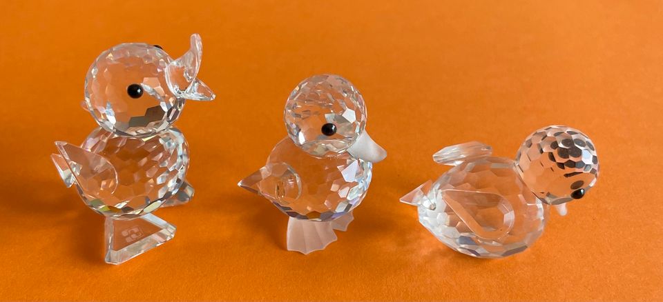 SWAROVSKI Mini-Enterich, Mini-Ente und Mini-Erpel in Stolpe