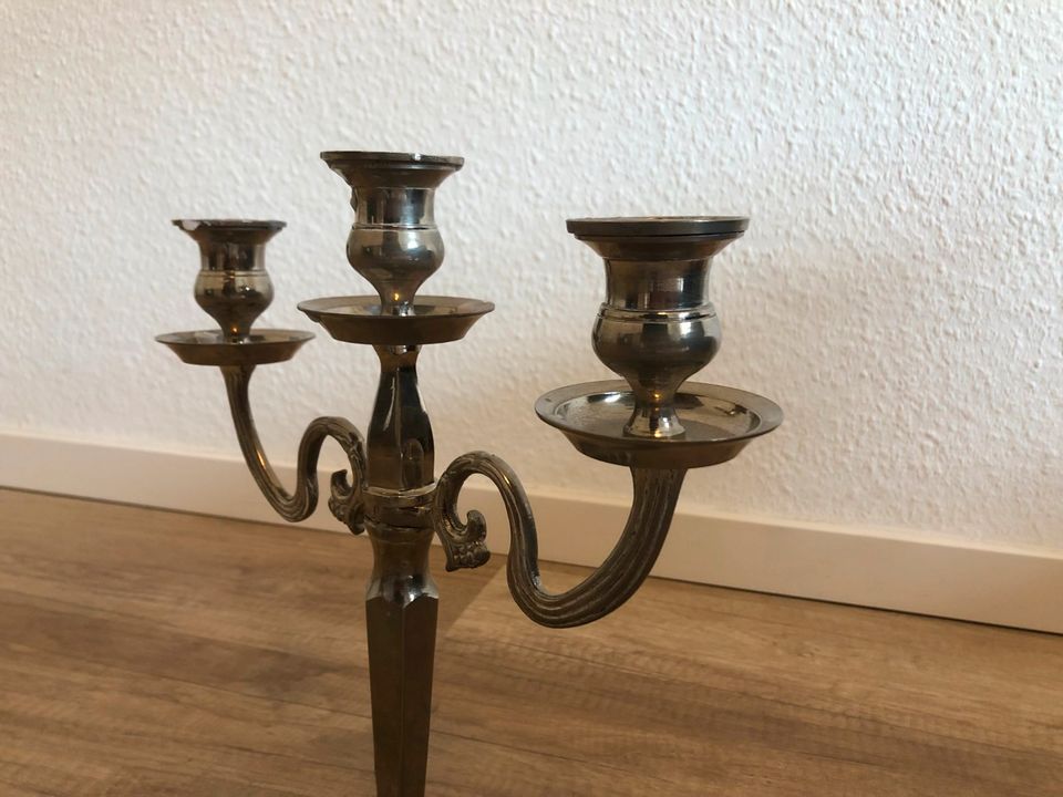 schöner alter Kerzenständer Kerzenleuchter dreiarmig Antik 3 Arm in Dresden