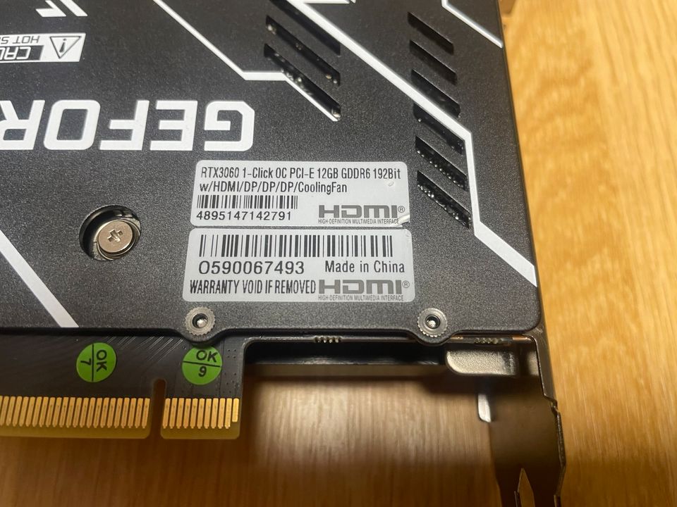 KFA2 RTX 3060 One Click OC 12GB Grafikkarte defekt in Groß Ammensleben