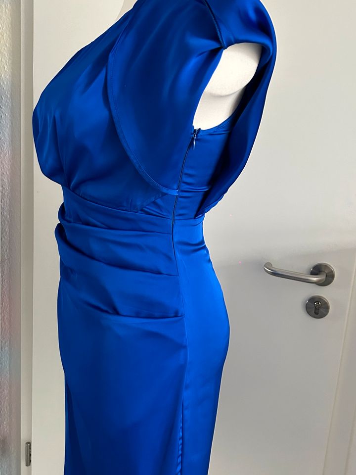 Abendkleid Kleid Raffung festlich Gr M 38 Royalblau neu sexy in Nohra