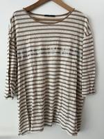Brax 3/4 Arm Oberteil Leinen mit Pailetten beige gestreift Gr.48 Hessen - Reichelsheim (Wetterau) Vorschau
