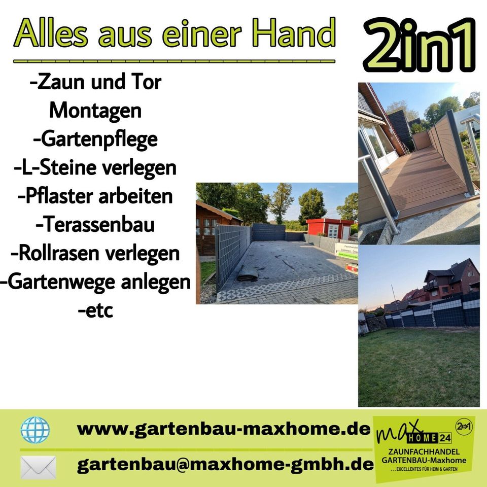 Zaun 656 2,03x10m Günstig Doppelstabmattenzaun Gartenzaun in Olfen