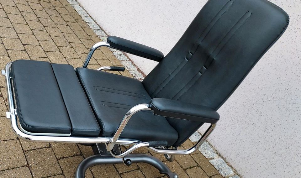 Retro Behandlungsstuhl Rollen Leder Bürostuhl Sessel Relax Stuhl in Nürnberg (Mittelfr)