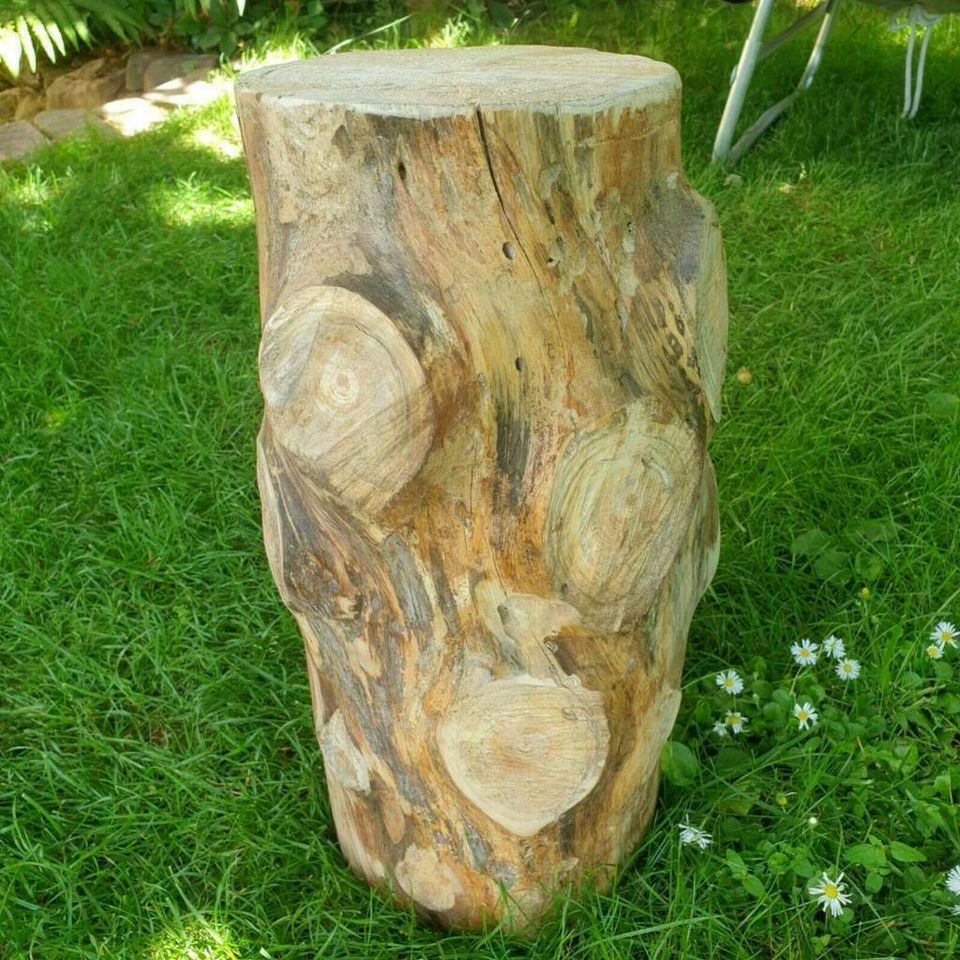 Baumstamm Deko Ständer Sitzklotz Holz Säule Spaltklotz Hochzeit in Hattersheim am Main