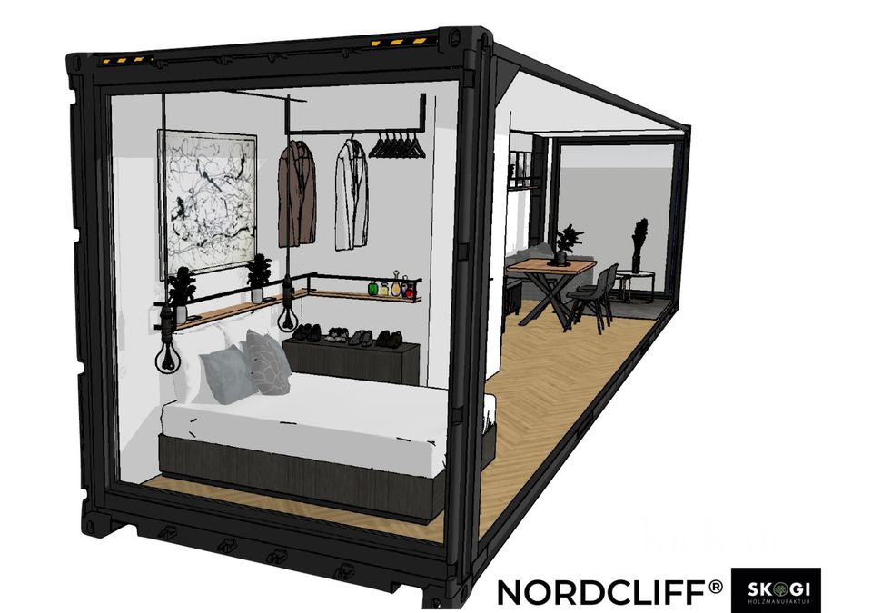 Luxus Wohncontainer 12m × 2,5m × 3m von NORDCLIFF | Containerhaus in Berlin