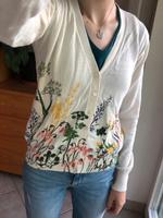 Weste 34/36 XS/S Hessnatur Baumwolle Creme Blumen Strickjacke Baden-Württemberg - Ditzingen Vorschau