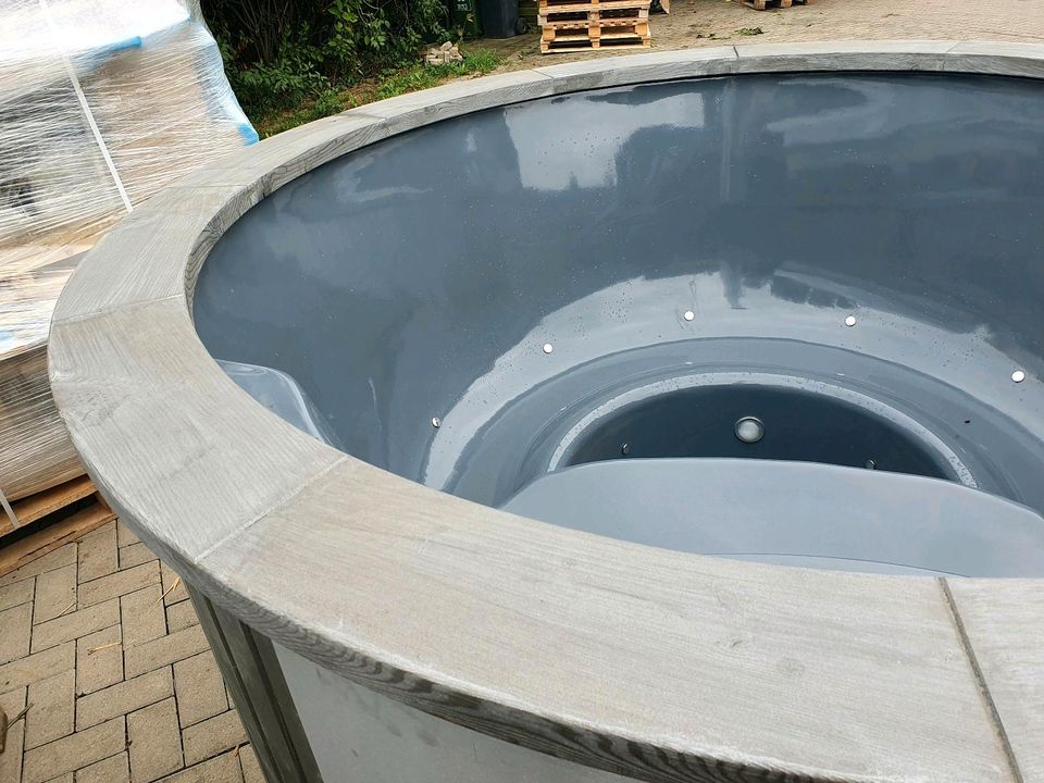 BADEZUBER LED Badefass Thermoholz Rand GFK Holzofen NEU Hottub in Hüllhorst