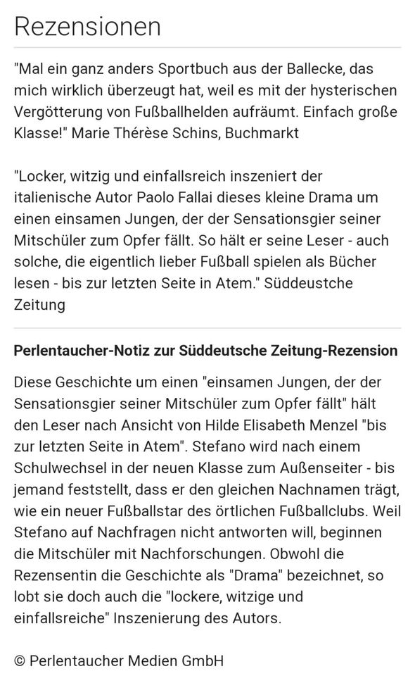 ab 9 J. - Der Neue oder www.terrile.it - Taschenbuch - Fussball in Buchholz (Westerwald)