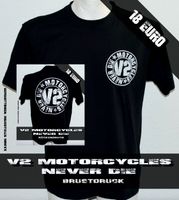 T Shirt V2 Motorcycles Never Die (Schwarz / Weiß) L Thüringen - Weida Vorschau