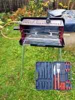 Camping-Gasgrill im Metallkoffer plus Zubehör Hessen - Darmstadt Vorschau