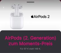 ‼️ Gutschein Apple AirPods (2.Gen) für 97€ statt 149€ Stuttgart - Stuttgart-Süd Vorschau