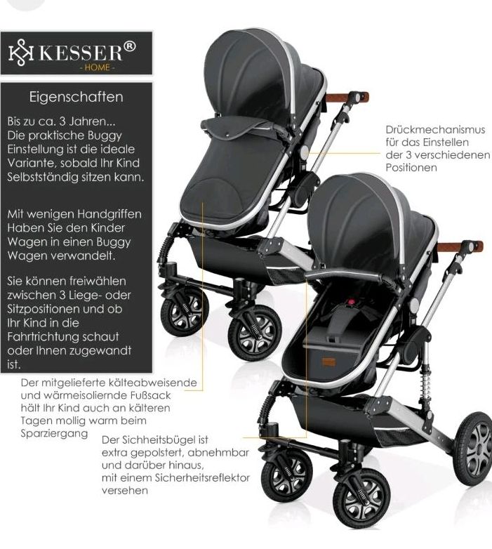 Kombikinderwagen /Buggy/ Kinderwagen/ Maxicosi 3 in 1 Kinderwagen in Chemnitz