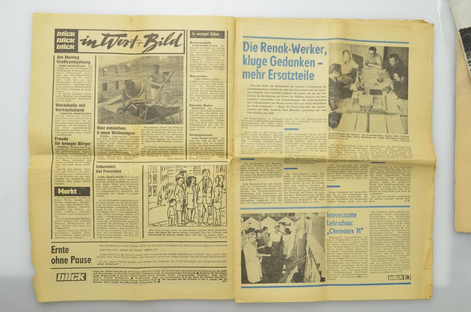 Blick Zeitung für Karl Marx Stadt und Umgebung 32 August 1971 in Wörthsee