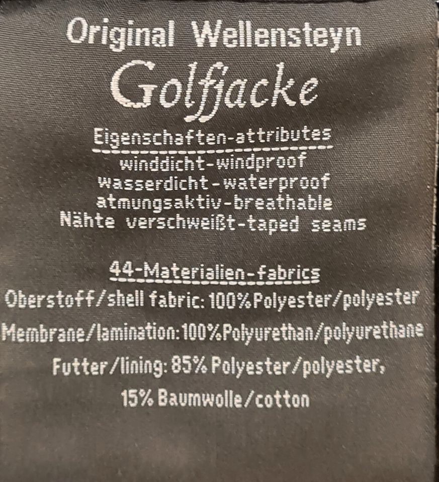 Wellenstyn Herren Jacke -  Model: Golfjacke 44 –Größe M in Kaltenkirchen