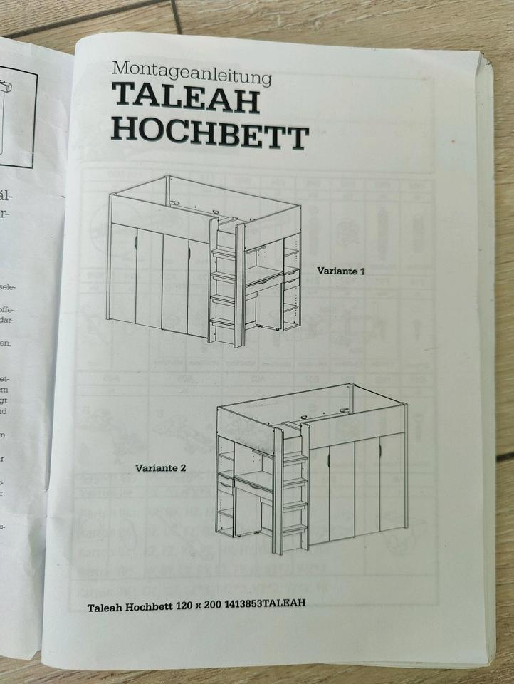 Hochbett 160cm mit Schreibtisch, Schrank, Höhle "Taleah" von roba in Ahrensfelde