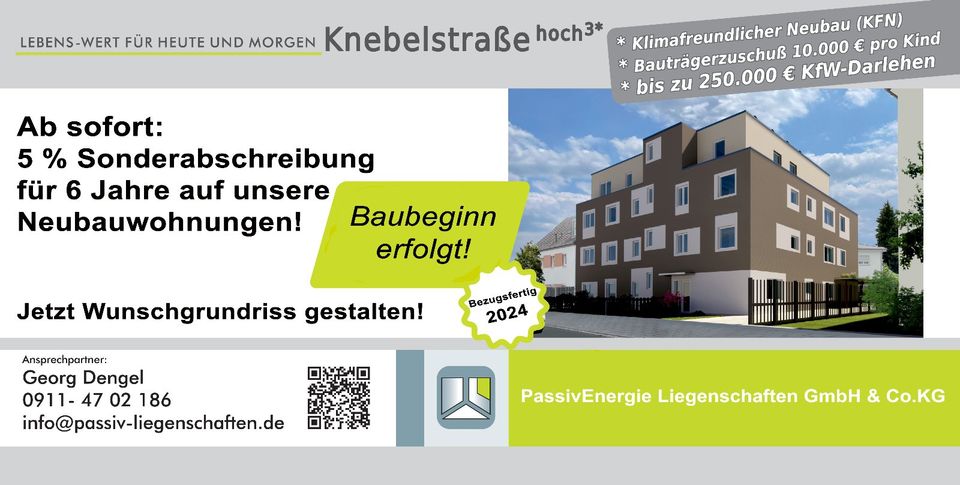*NEUBAU* Loft-Wohnung, 3 Zimmer mit großer Dachterrasse - mit Ihrem Wunschgrundriss! in Nürnberg (Mittelfr)