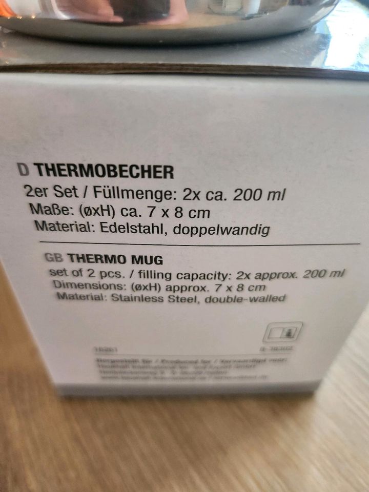 4 Thermobecher Edelstahl in Selsingen