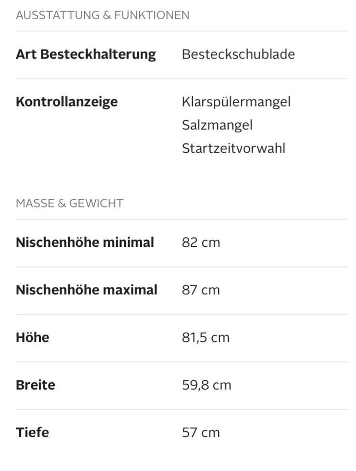 Amica teilintegrierbarer Geschirrspüler/Spülmaschine in Friedberg (Hessen)