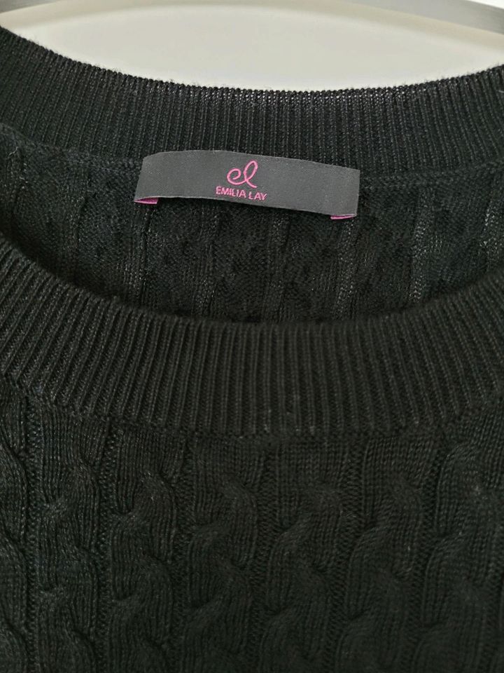 Emilia Lay by Peter Hahn Pullover Kurzarm Schwarz 40 NEU in Reichenbach an der Fils