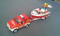 Playmobil Feuerwehr: Auto, Boot und Bootsanhänger Berlin - Friedenau Vorschau