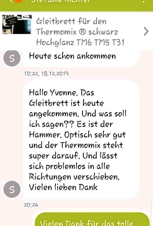 Gleitbrett für Thermomix ® TM6 TM5 TM31  6 Varianten NEU in Gießen