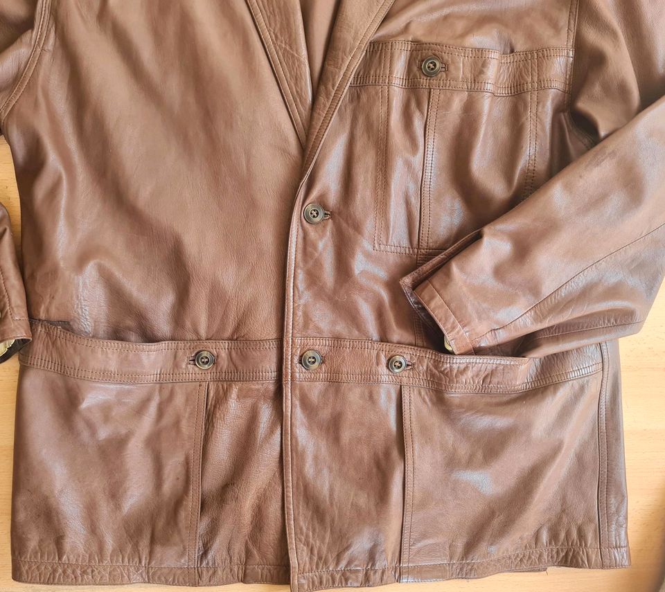 ■CERRUTI■Weiche LEDER-JACKE/Sakko-Lammnappa*Gr.XL-52/54,braun in Delbrück