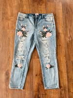 Boyfriend-Jeans mit Stickerei 30/32 Only Hose Rheinland-Pfalz - Neuhofen Vorschau