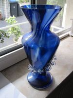 Blumenvase in blau, 30 cm hoch, 12 cm Öffnung Hessen - Gießen Vorschau