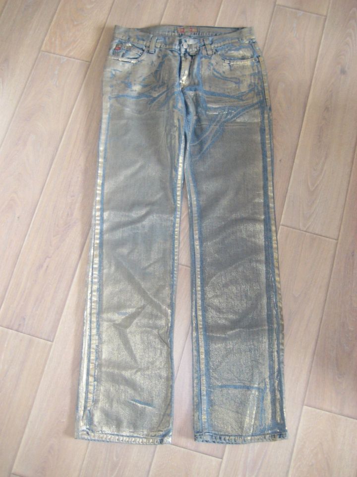 Neu Miss Sixty Tommy gold Flare Jeans Schlaghose 29 30 edel Disco in Hamburg