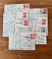 Sieben alte Postkarten 1952 beschriftet Briefmarken gestempelt Rheinland-Pfalz - Ettringen Vorschau