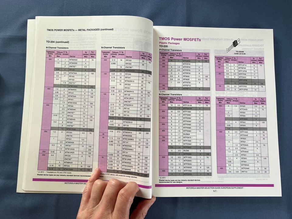 Heft Motorola Semiconductor 1989 Master Selection Guide in Bremen