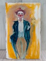 Ölgemälde auf Holz Kunst Antik Vintage, Clown Berlin - Spandau Vorschau