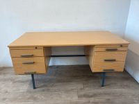 #A DDR Midcentury Schreibtisch verschließbar 150 cm hell Büro Sachsen - Burgstädt Vorschau