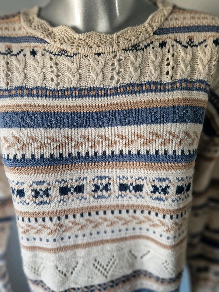 true vintage pullover × gr. M × oversized × 80s 90s × loch strick in Paderborn