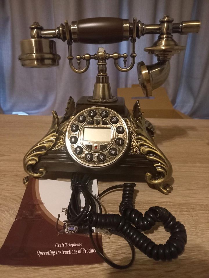 Croft Telephone Dunkelbraun ☎️ Nostalgie Telefon ☆NEU☆ SIEHE FOTO in Altena