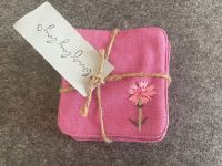 Stoff-Untersetzer Set, Pink mit gestickter Blume, Neu Hessen - Rodgau Vorschau