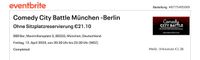 Comedy City Battle München-Berlin 2x Tickets Pankow - Weissensee Vorschau