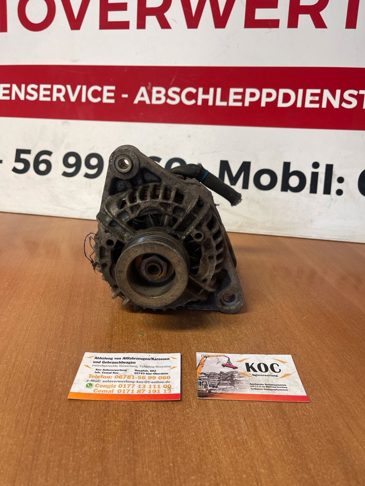 Fiat Stilo 1.6 Lichtmaschine Generator 0124335058 in Idar-Oberstein