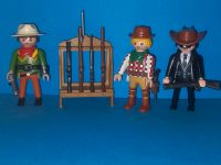 Playmobil 3x Cowboys Figuren mit Waffen & Waffenregal mit Extra W Baden-Württemberg - Heubach Vorschau