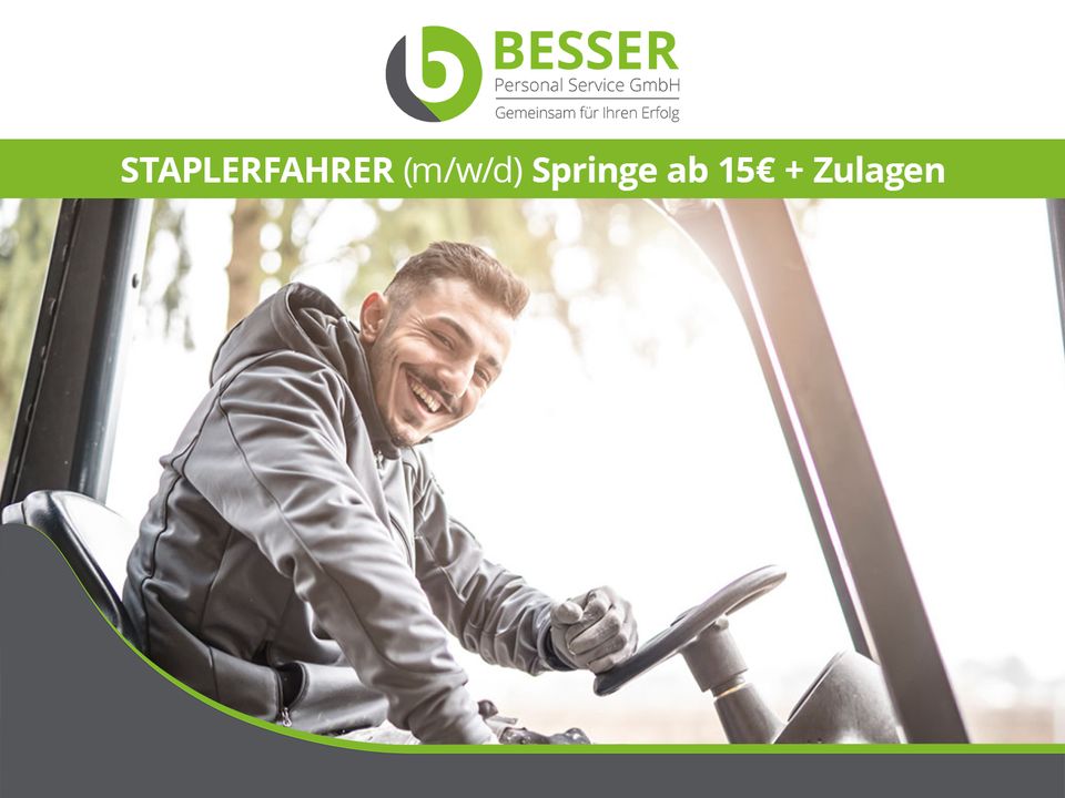 Staplerfahrer (m/w/d) Springe ab 15€ + Zulagen in Springe