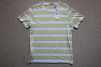 Mango Man MNG T-Shirt Streifen gelb blau weiß Größe L Hessen - Niddatal Vorschau