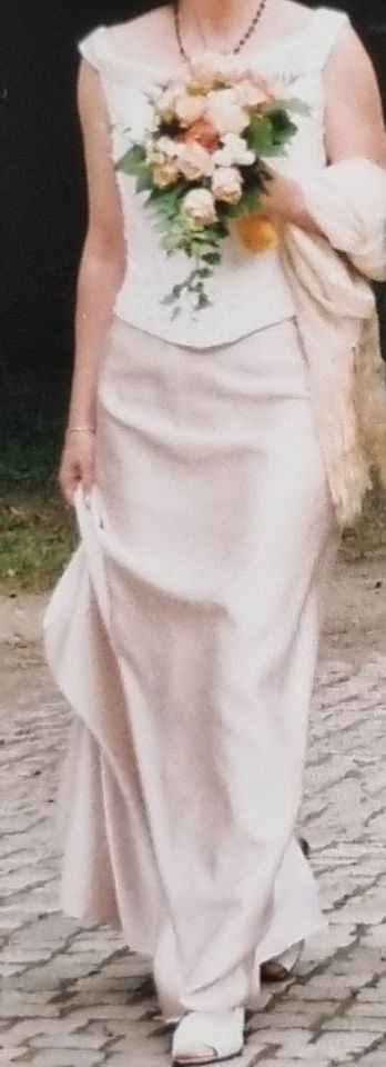 Lilly Brautkleid, festliches Kleid, 2-teilig, Corsage, naturweiß in Weyhe