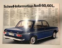Vintage Audi NSU - Original-Werbeprospekt Audi 60/75 70er Jahre Sachsen-Anhalt - Magdeburg Vorschau