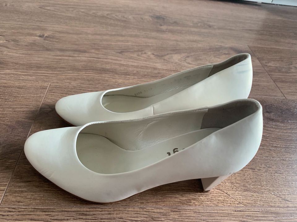 Högl Pumps weiss creme Hochzeitsschuhe High Heels Hochzeit Schuhe in Barmstedt