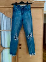 Ripped Jeans Hose Damen Größe XXS 32 used Risse Denim Co Mom Fit Bayern - Bayreuth Vorschau