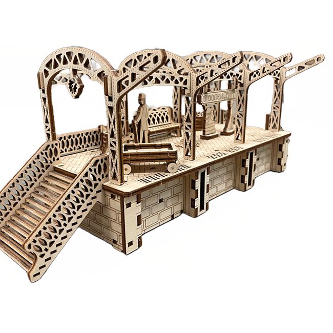 Wooden City:Exquisites 3D Holzpuzzle - Bahnhof in Hagen