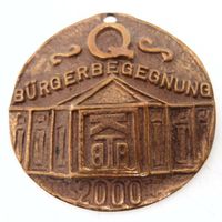 Medaille Plakette Bronze Kunstguss 9 cm Bürgerbegegnung Relief Nordrhein-Westfalen - Marl Vorschau