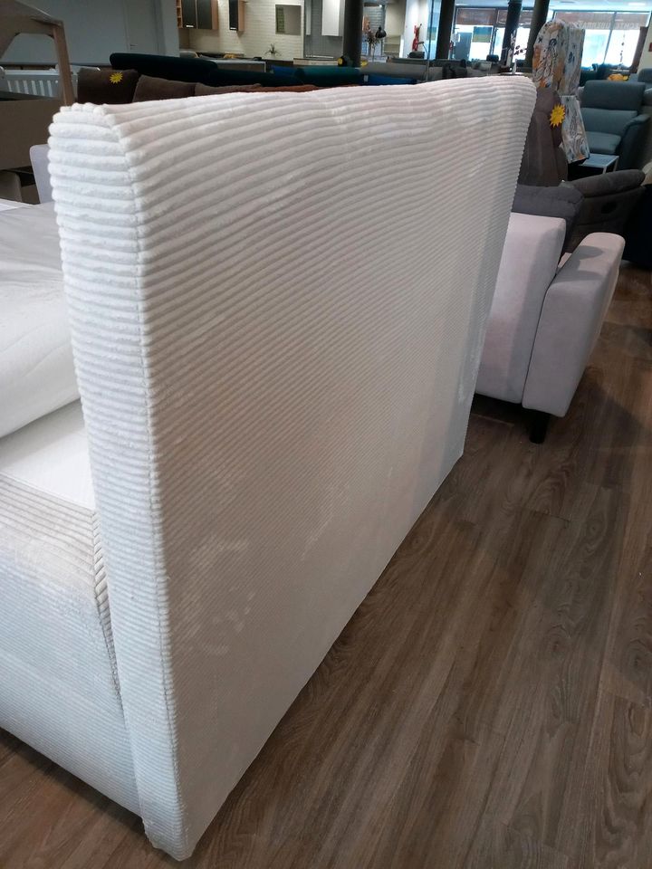 Boxspringbett Polsterbett 120×200cm mit Besttkasten Cord Creme in Düsseldorf